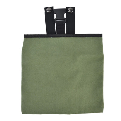 Foraging Bag Canvas Foldable Portable Thick Unique Simple Appearance Belt Fruit Picking Pouch for Outdoor CampingMilitary Green