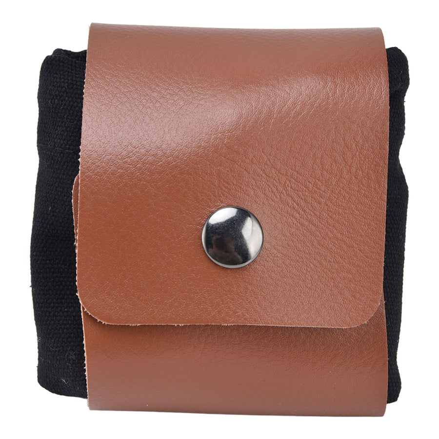 Fruit Picking Bag Waist Hanging Canvas Material PU Style Folded Save Space Belt Foraging BagBlack