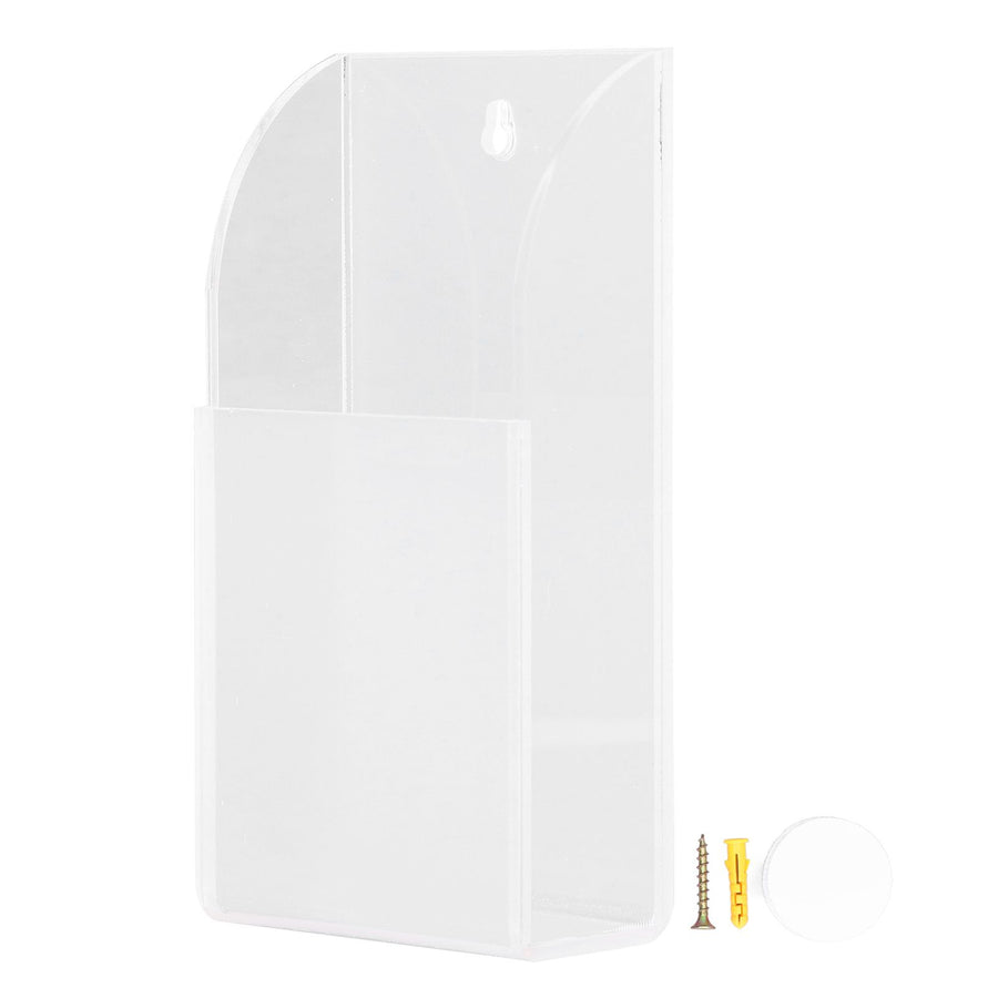 Acrylic Remote Control Holder Simple Wall Mount Media Organizer Transparent Cosmetics Stand1 Cell
