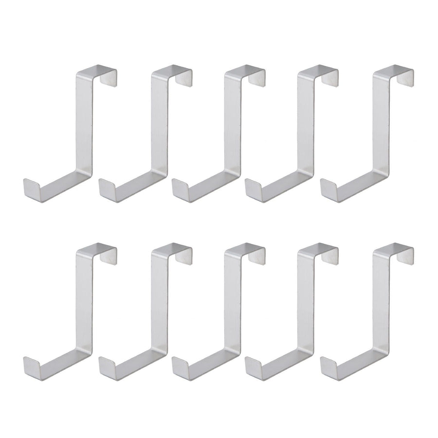 10Pcs Stainless Steel Cabinet Door Hook Waterproof Z Shaped Reversible Door Hanger for Kitchen Apartment