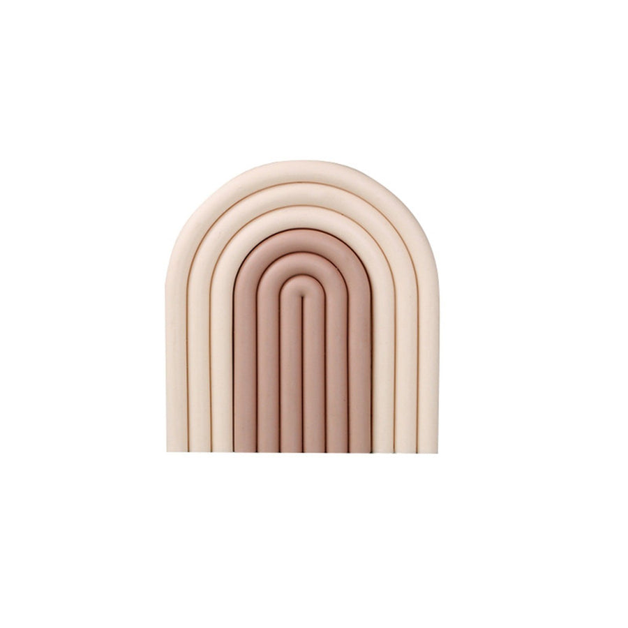Placemat Prevent Slip Wearable Thickened Insulation Cup Pad for Bowl Plate Kitchen Restaurant Beige Coffee