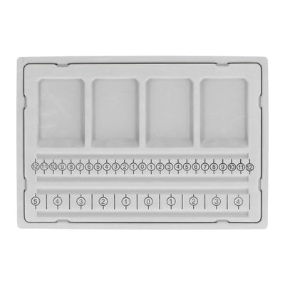 Beaded Measuring Board 4 Straight Channels 4 Recessed Compartments Bead Design Board for Creating Bracelets Necklaces