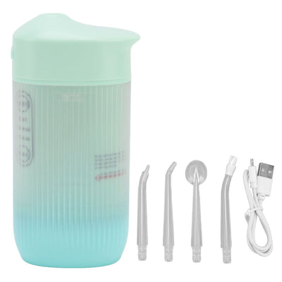 Electric Oral Irrigator Portable Telescopic High Pressure Water Teeth Cleaner Picks Teeth Cleaning Remove Tartar Green