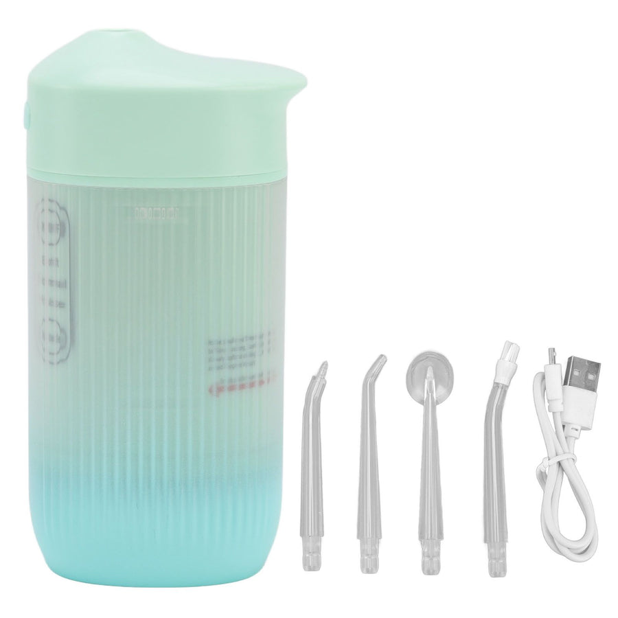 Electric Oral Irrigator Portable Telescopic High Pressure Water Teeth Cleaner Picks Teeth Cleaning Remove Tartar Green