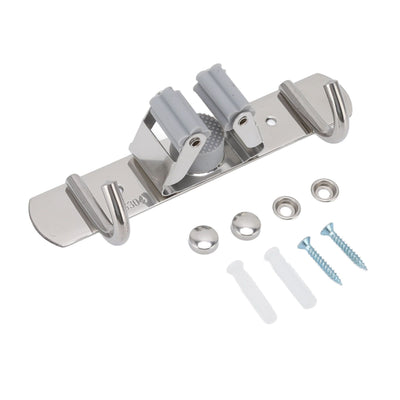 Wall Mounted Mop Organizer Holder Kitchen Bathroom Hardware Hook Pendant Balcony Mop Clip Rag Hook Punch Free Perforations