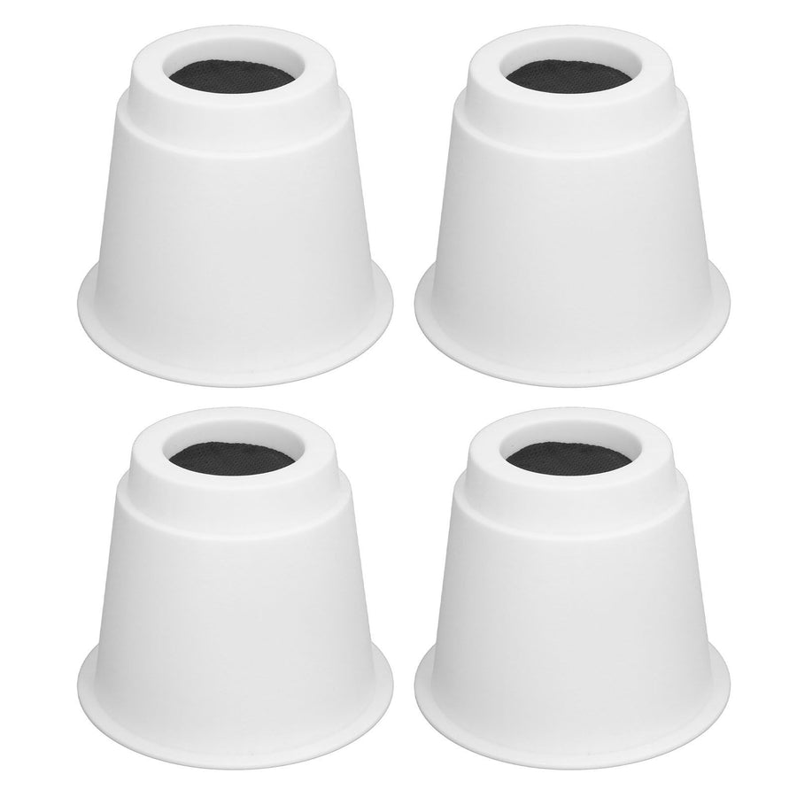 4Pcs 5 Inch Heavy Duty Round Furniture Bed Risers Lifter with Anti Slip Top for Table Chair Desk Sofa