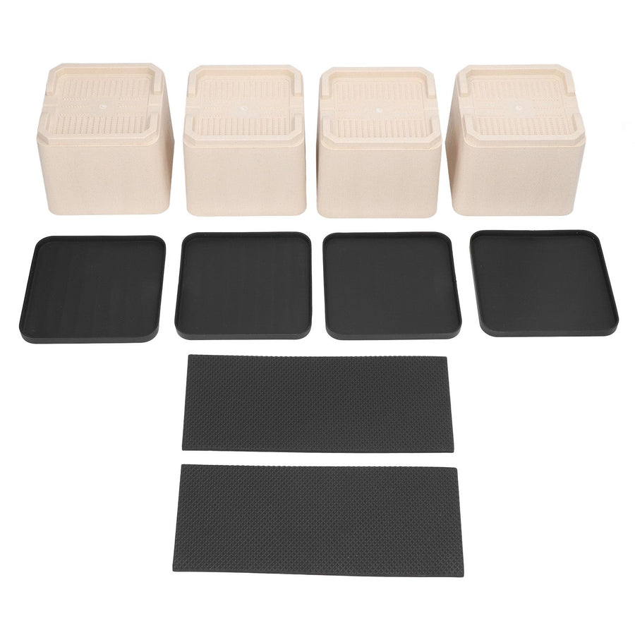 4Pcs Bed Risers Plastic Anti Vibration Pads Furniture Risers for Washing Machine Cabinet Sofa
