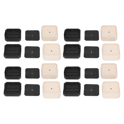 8 Set Full Covered Bed Risers Shockproof Stackable Furniture Risers for Refrigerator Washing Machine Base Tables Chairs