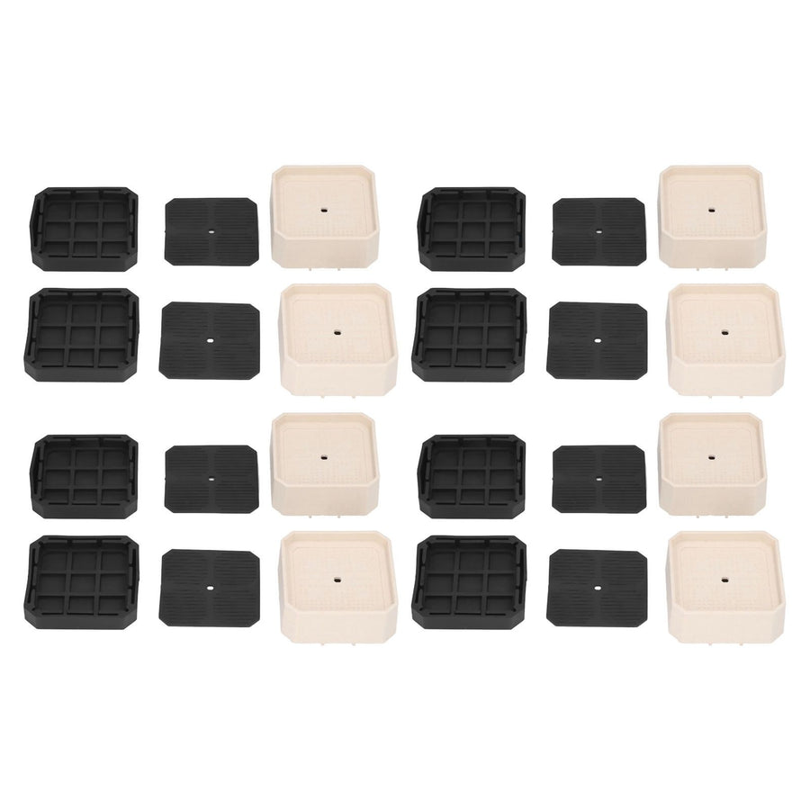 8 Set Full Covered Bed Risers Shockproof Stackable Furniture Risers for Refrigerator Washing Machine Base Tables Chairs