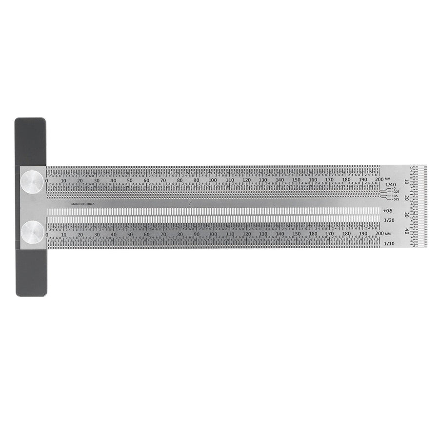 Woodworking Marking T Rulers Positioning Scribing Ruler Gauge Carpenter Measuring Mark Ruler 200mm