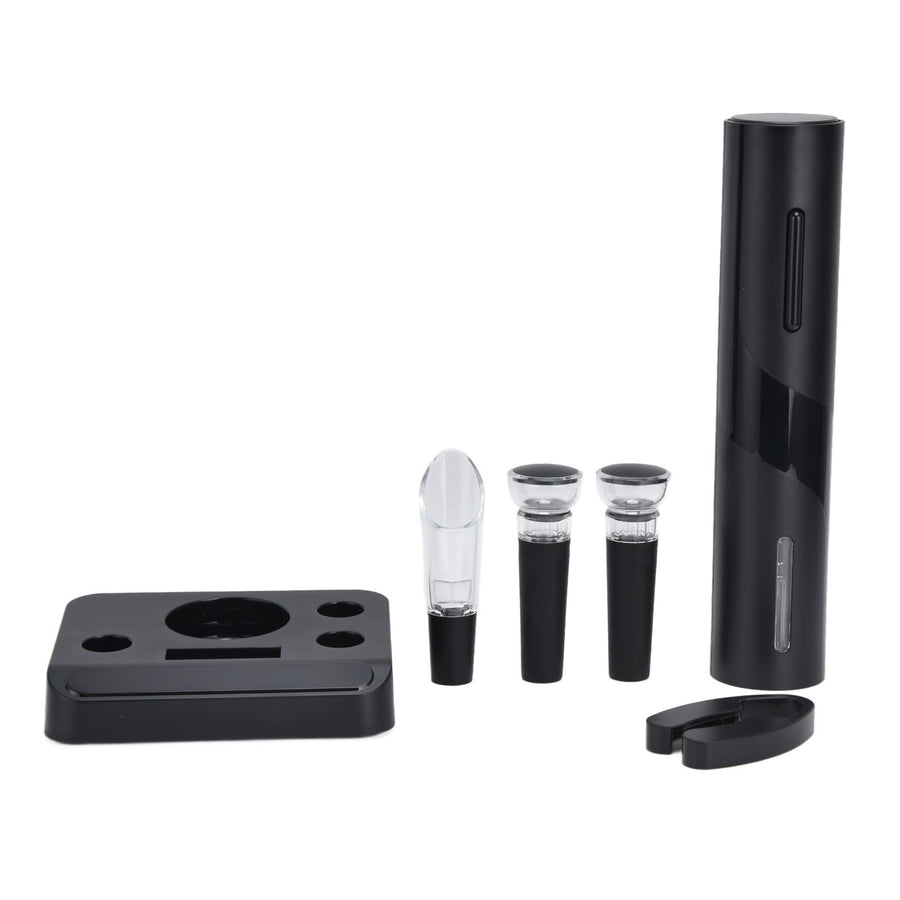 Electric Wine Opener Foil Cutter Aerator Pourer Wine Stopper Set with Storage Base for Home Bar Restaurant