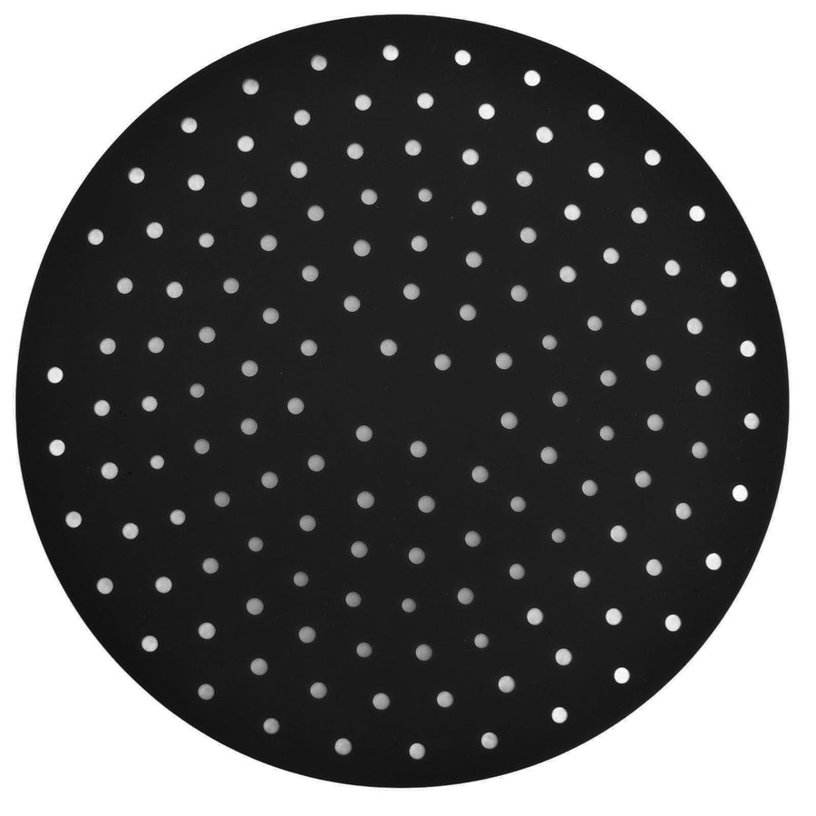20cm Anti Slip Round Cooking Fryer Mat Anti Sticking Silicone Steamer Liners For KitchenBlack