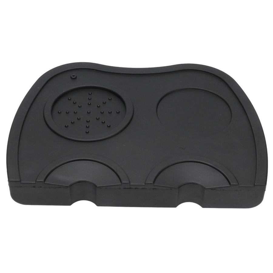 Silicone Coffee Tamper Pad Anti Slip Soft Tamper Mat Heat Resistant Corner Tamping Mat for HomeBlack