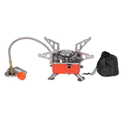 Foldable Camping Stove Stainless Steel Aluminum Alloy Portable Backpacking Stoves for HikingSquares with Tube