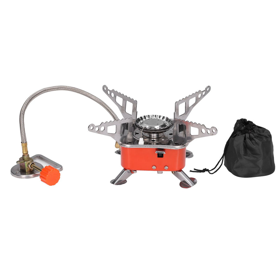 Foldable Camping Stove Stainless Steel Aluminum Alloy Portable Backpacking Stoves for HikingSquares with Tube