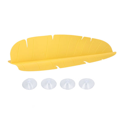 Kitchen Sink Water Splash Guard Elastic Reusable Banana Leaf Water Sink Splashing Guard for Dishes Vegetables Washing Yellow