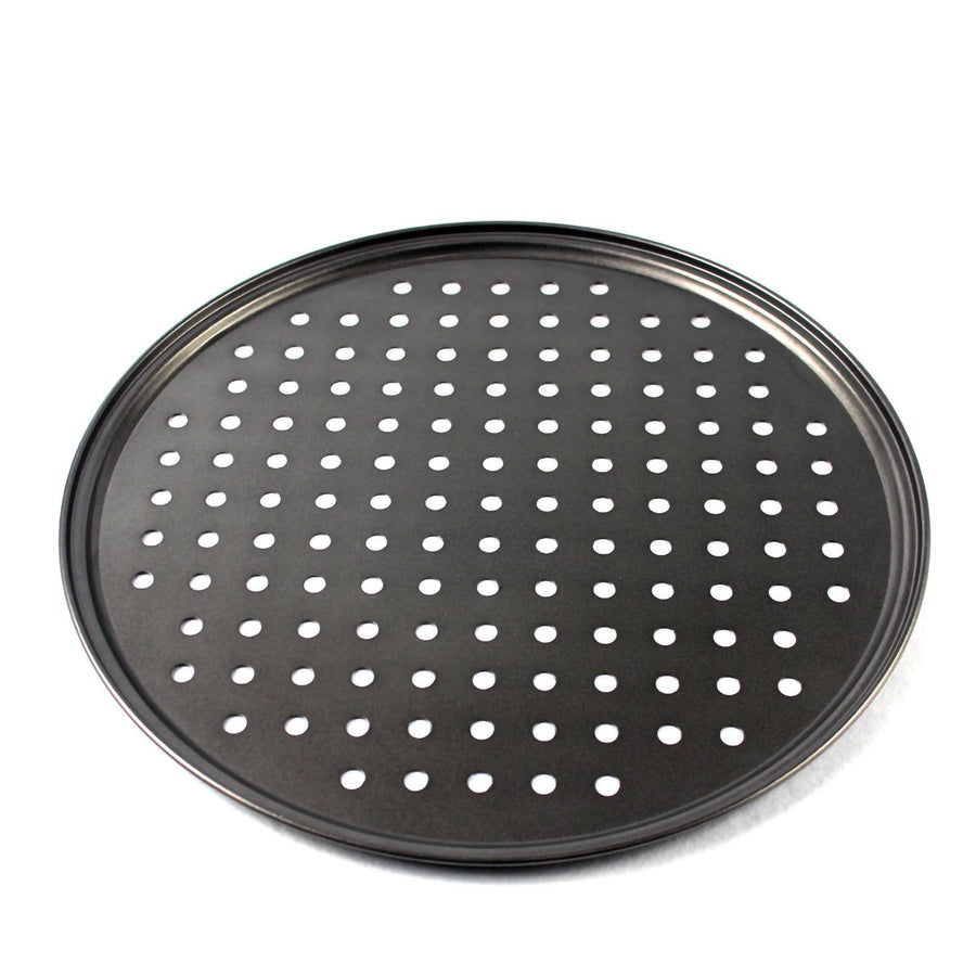 Perforated Pizza Pan Non Stick Baking Easy Unmolding Firm Bottom Vented Pizza Pan 26CM
