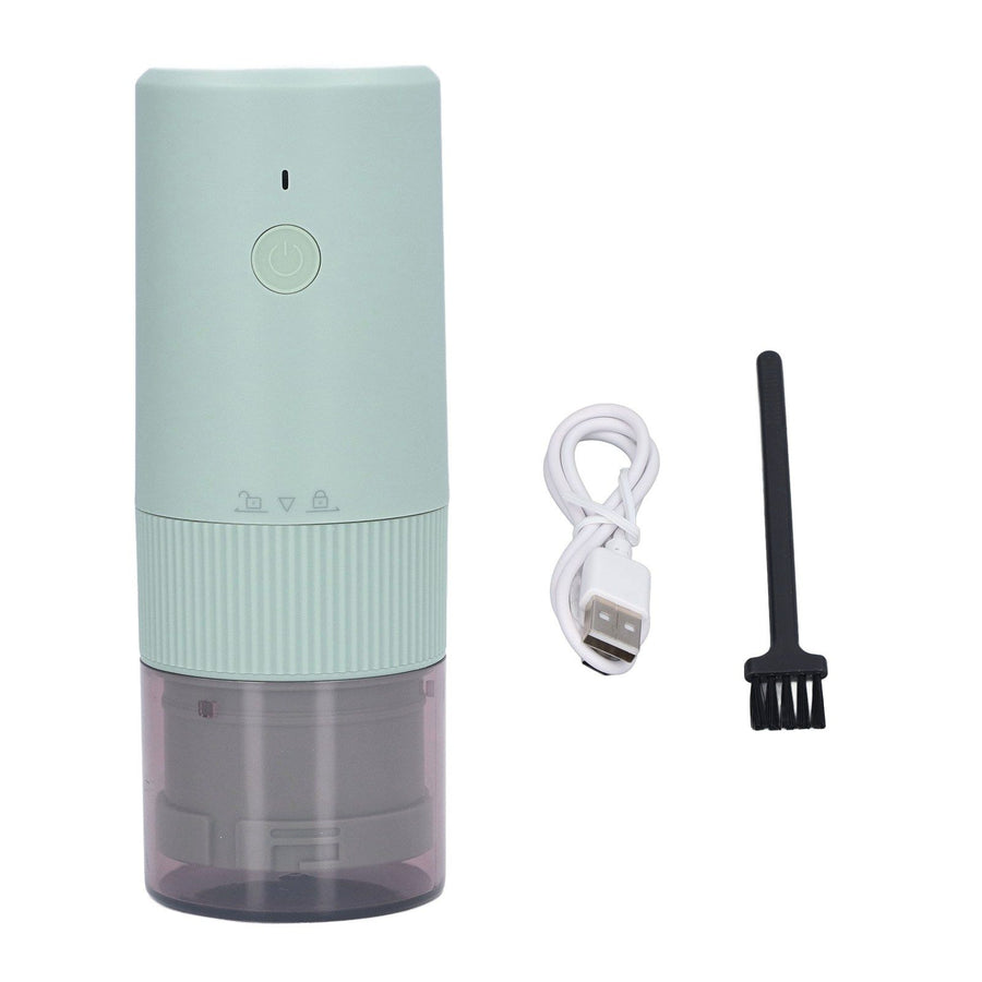 Electric Coffee Grinder Home Travel Portable USB Rechargeable Wireless Mini Electric Automatic Cone Coffee Grinder Green