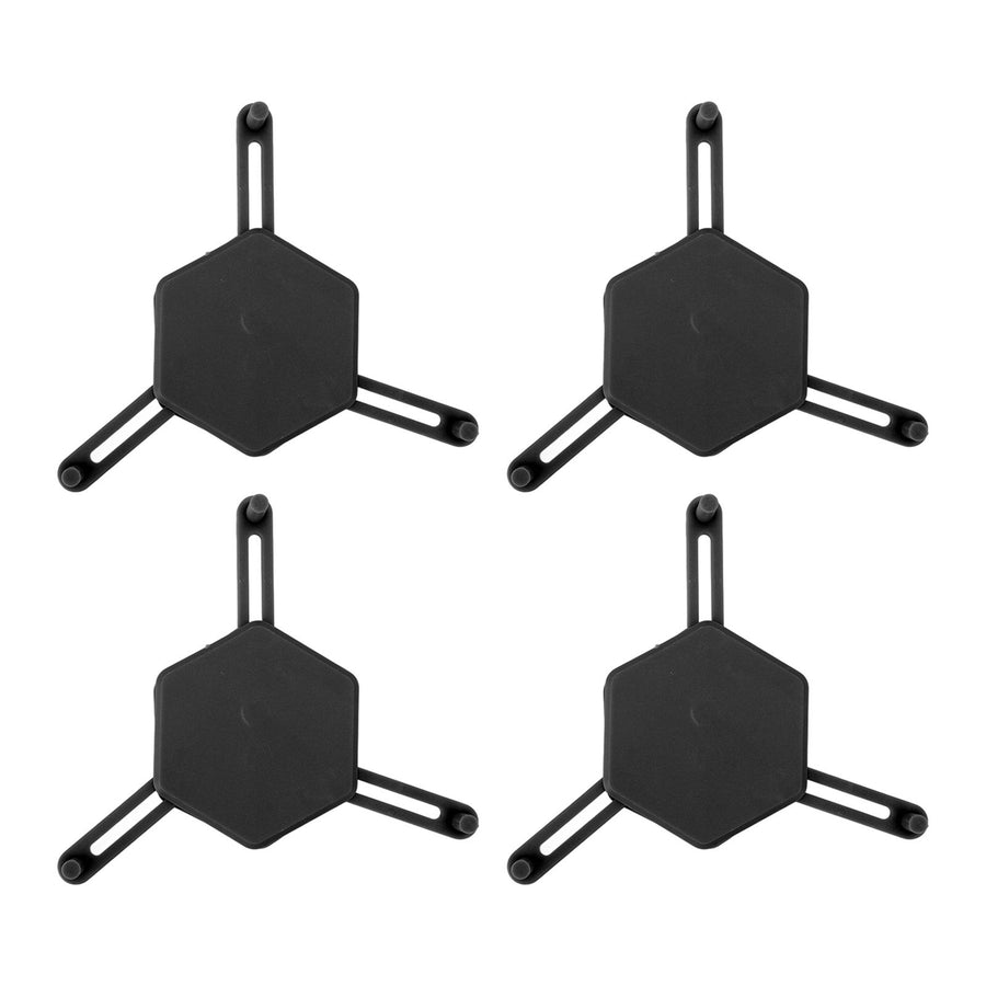 4Pcs Hexagonal Coaster Stylish Adjustable Multipurpose Hexagonal Coasters for Drinks and Small Objects Black