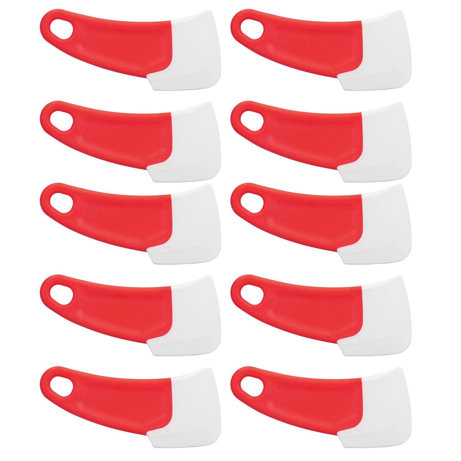 10 Pcs Silicone Spatula Flexible Hook Hole Design PP Handle Kitchen Silicone Spatula for Cake Pasta Baking Cooking Red