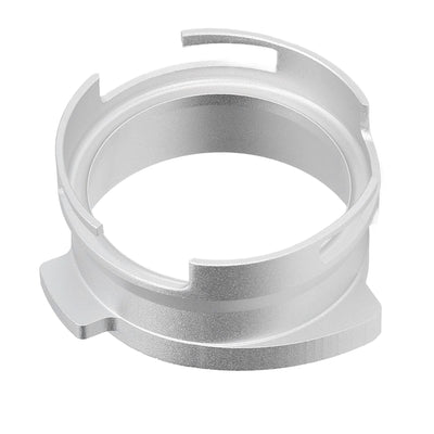 54mm Coffee Portafilter Dosing Funnel Aluminum Alloy Rotatable Dosing Funnel for Coffee Machine Silver