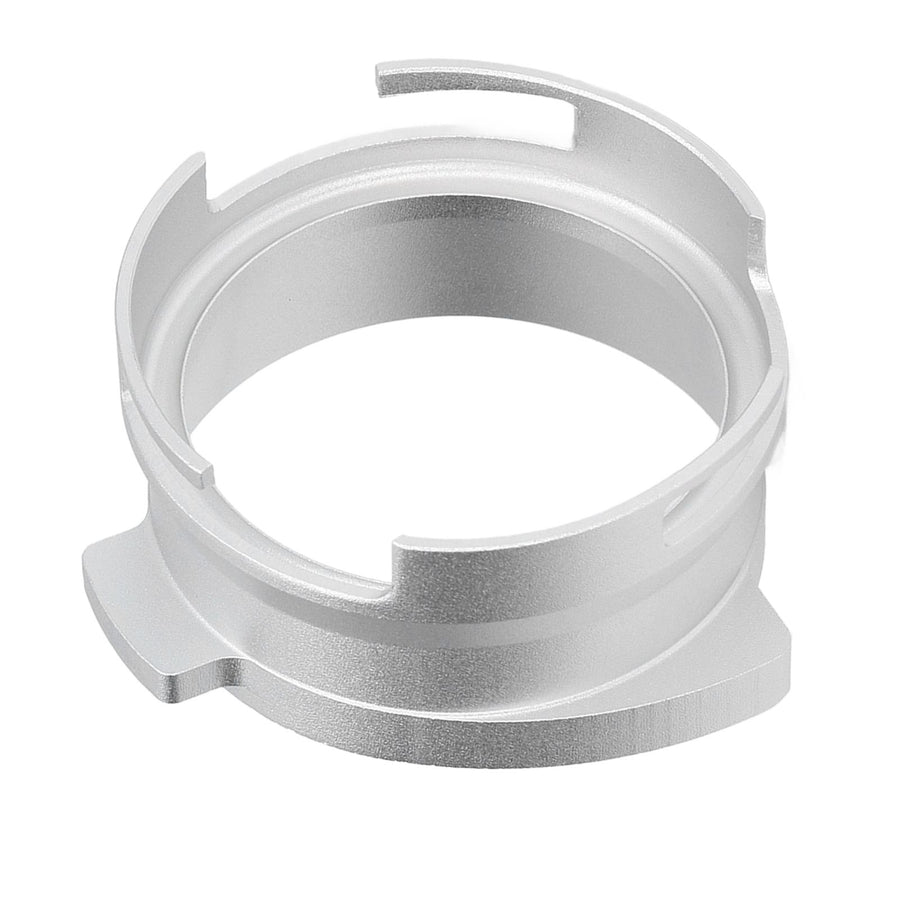 54mm Coffee Portafilter Dosing Funnel Aluminum Alloy Rotatable Dosing Funnel for Coffee Machine Silver