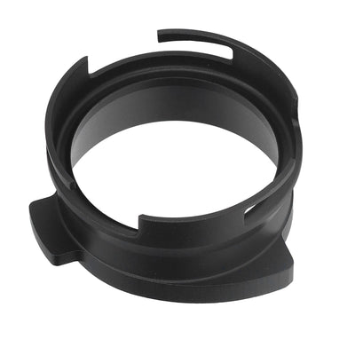 54mm Coffee Portafilter Dosing Funnel Aluminum Alloy Rotatable Dosing Funnel for Coffee Machine Black