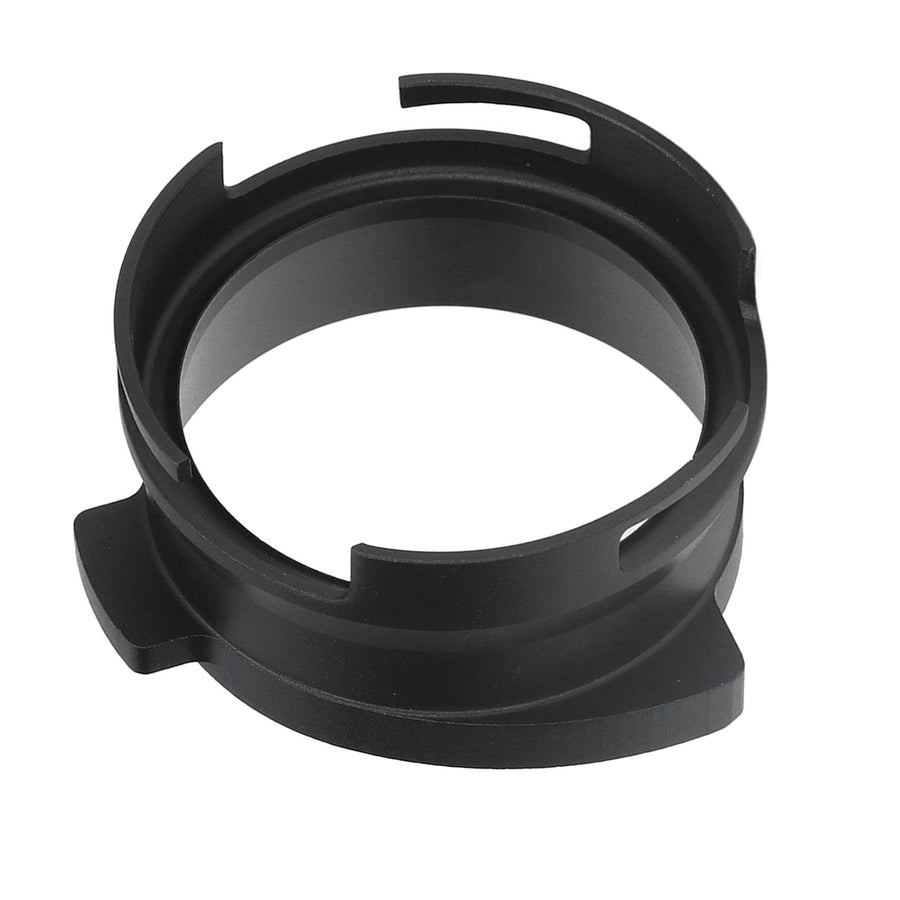 54mm Coffee Portafilter Dosing Funnel Aluminum Alloy Rotatable Dosing Funnel for Coffee Machine Black