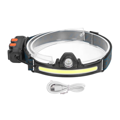 XPG COB Induction Headlamp Type C Rechargeable Outdoor LED Head Torch with Built in Battery