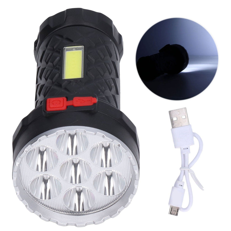LED Flashlight High Brightness Four Lighting Modes Ergonomic Compact Portable USB Rechargeable Torch