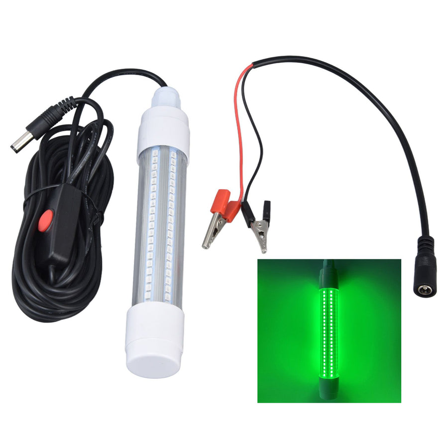 Fishing Light 126 LED IP68 Waterproof 1000lm Submersible Night Fish Finder Lamp 13W AC12‑36VGreen Light
