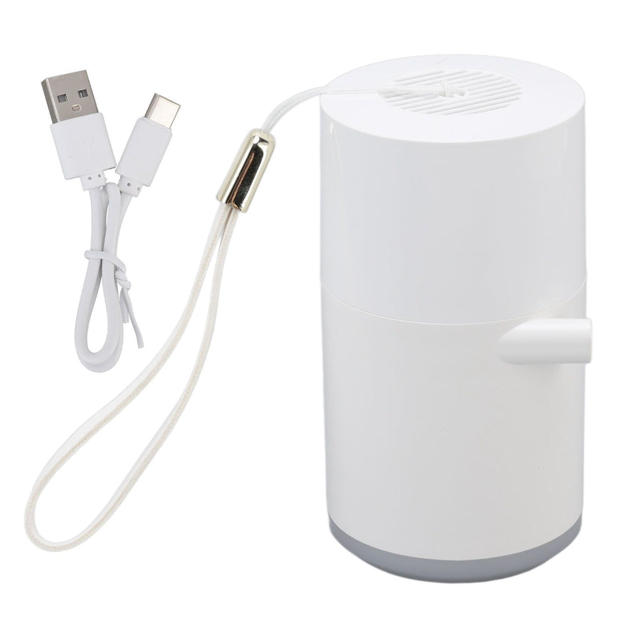 Electric Vacuum Pump USB Charging Inflatable Pump with 4 Lighting Gear for Outdoor Camping White