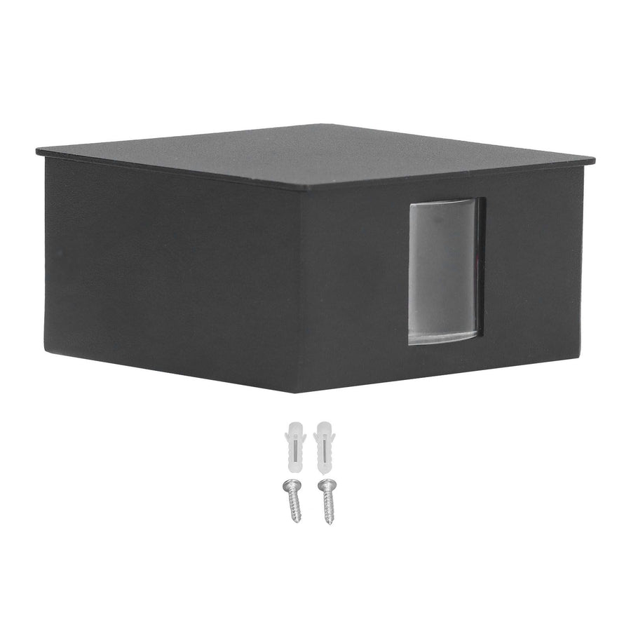 Beam Wall Light Quadrate Design Retro Warm Light 3W Unilateral Lighting LED Wall Lamp AC85 to 265V for Hotel Black Shell