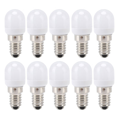 10Pcs E14 Light Bulb Stainless Steel 1.5W 220V LED Bulb for Chandelier Ceiling Cabinet Wall Table Lamps Warm White Light