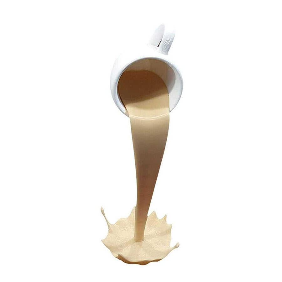 Floating Spilling Coffee Cup Spilling Pouring Coffee Cup Sculpture Sculpture for Kitchen Dining Room Decor