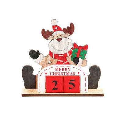 Christmas Countdown Calendar Santa Claus Snowman Elk Calendar Cartoon Advent Calendar DIY Craft for New Year Party Decor