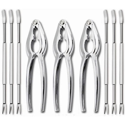 12PCS Seafood Tools Crab Sheller Forks Set Opener Shellfish Lobster Leg Sheller Kitchen Accessories