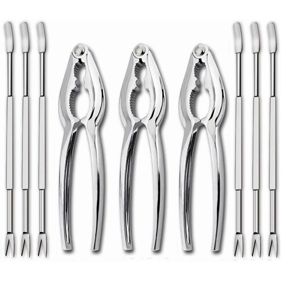 12PCS Seafood Tools Crab Sheller Forks Set Opener Shellfish Lobster Leg Sheller Kitchen Accessories