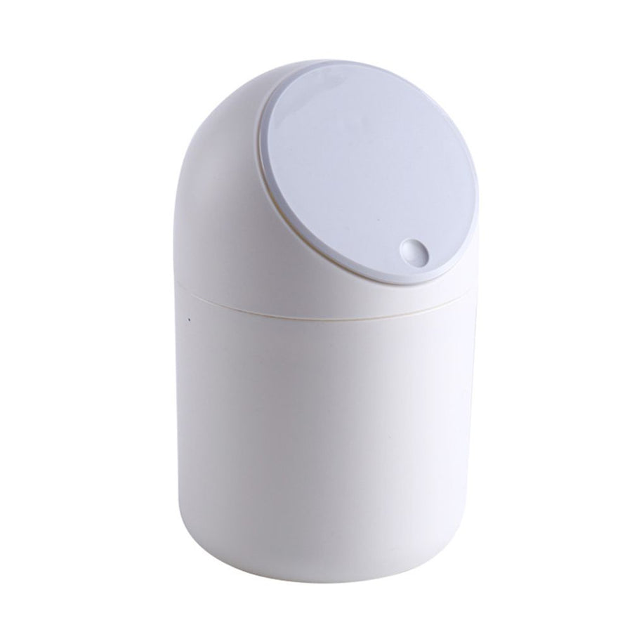 Desktop Trash Can Small Plastic Trash Bin with Lids Countertop Trash Can
