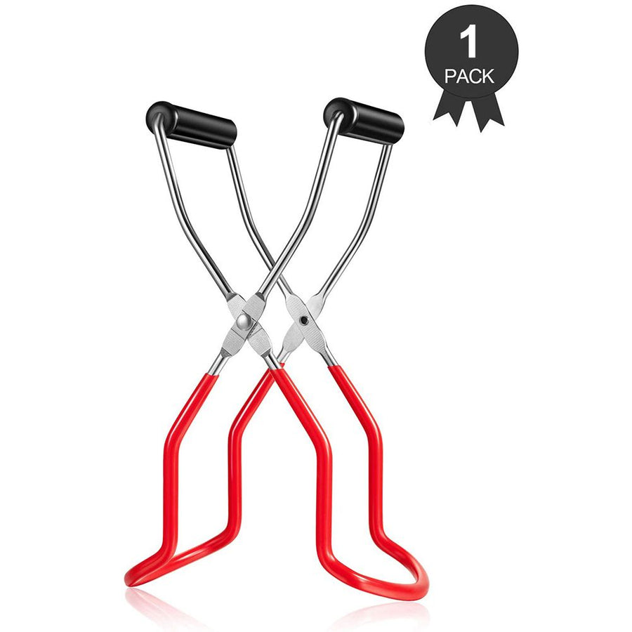 Canning Jar Lifter with Grip Handle Canning Tongs Stainless Steel Anti Scalding Anti Slip Wide Mouth Clip for Kitchen Restaurant