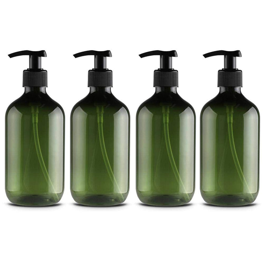 4PCS Plastic Bottles with Pump 500ml Refillable Plastic Soap Dispenser Bottle for Bathroom or Kitchen Handwash Lotions Shampoo Conditioner