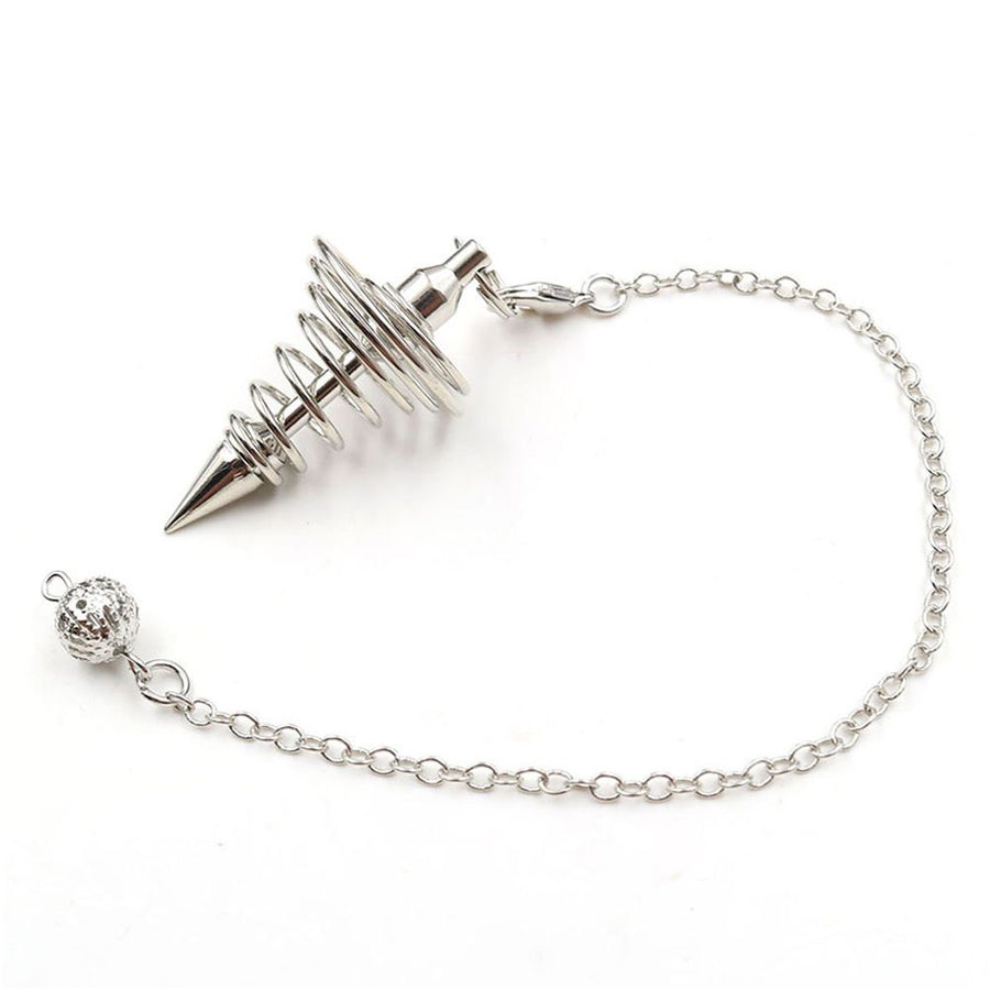 Metal Spiritual Pendulum for Divination Threaded Dowsing Pendulum Healing Pendulum Chain
