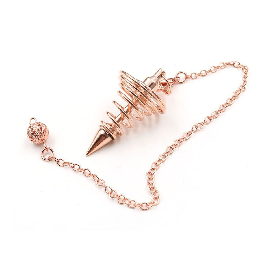 Metal Spiritual Pendulum for Divination Threaded Dowsing Pendulum Healing Pendulum Chain
