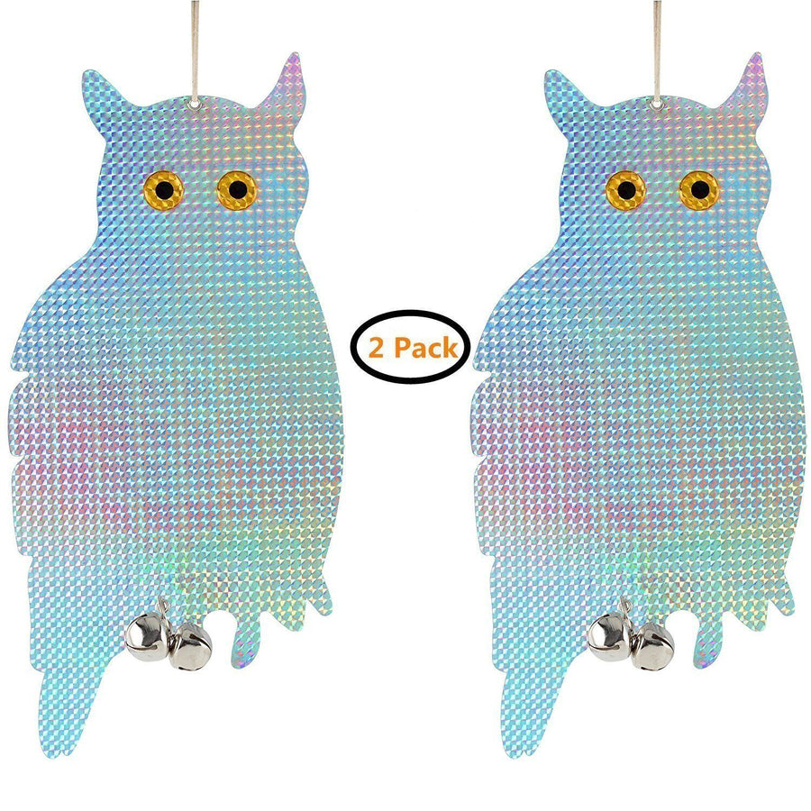 Owl Bird Repellent Control Scare Device Holographic Reflective Fake Owl Scares Bird Repellent Garden Supplies