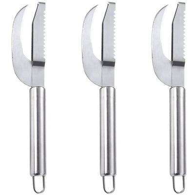 Fish Scaler Remover Cutter Stainless Steel Sawtooth Remover with Handle Multi Functional Home Kitchen Tool