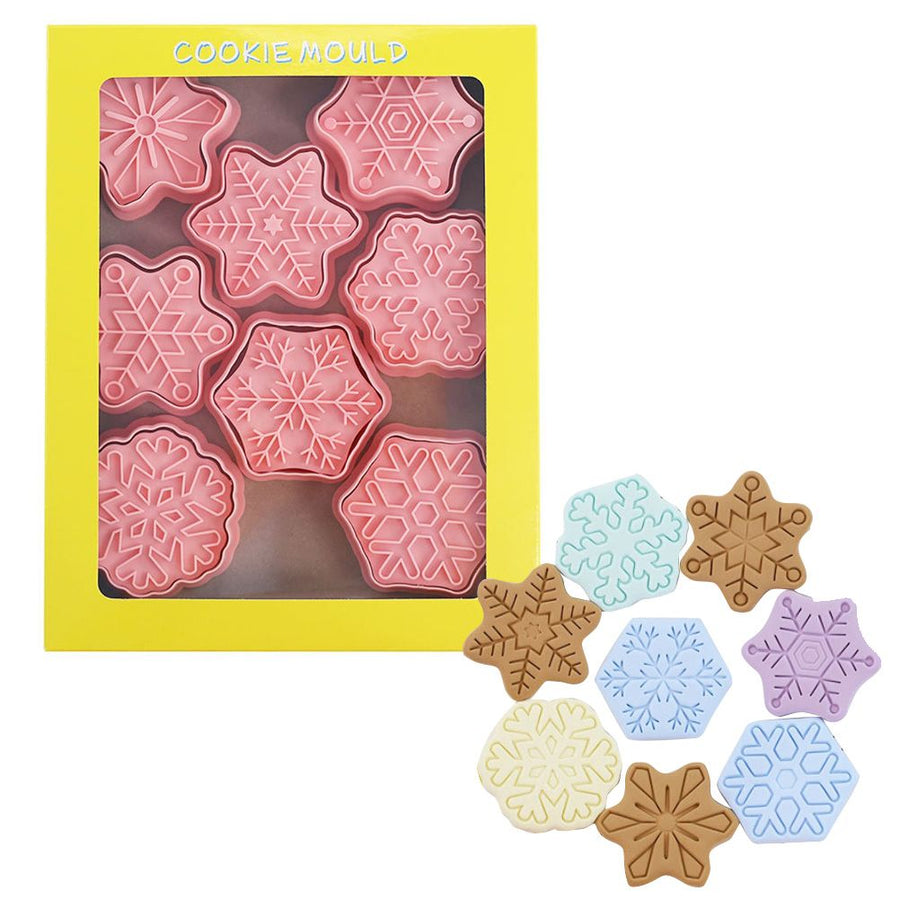 8Pcs/10Pcs 3D Biscuit Cutters Christmas Biscuit Mould Baking Mould Hand Press Biscuit Stamp