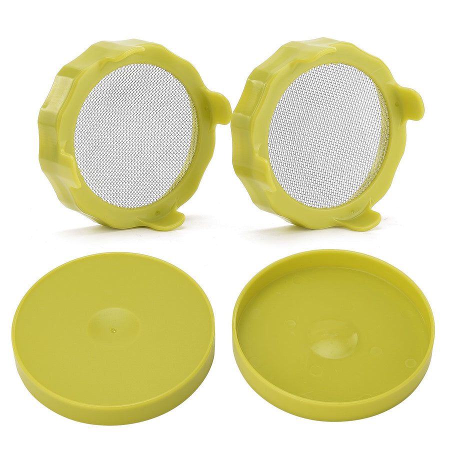 ABS Sprout Lid with Stainless Steel Screen for Wide Mouth Mason Jars