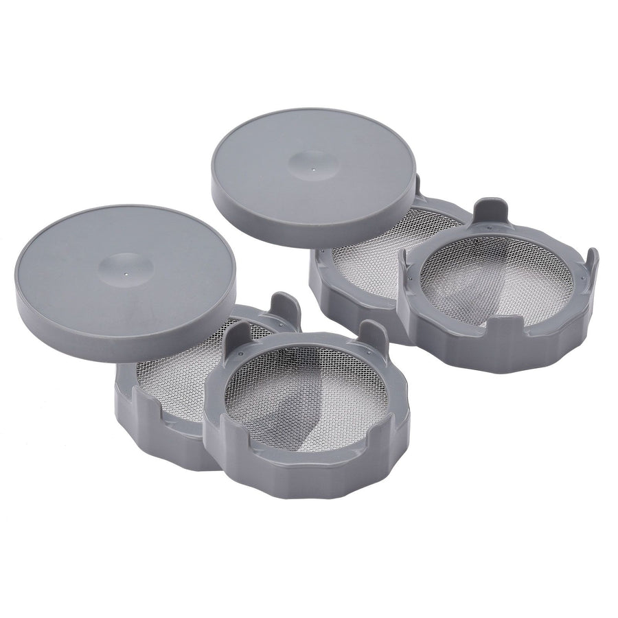 ABS Sprout Lid with Stainless Steel Screen for Wide Mouth Mason Jars