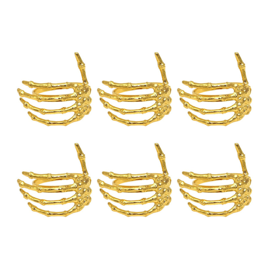 Wine Tableware Halloween Napkin Buckle Ghost Hand Napkin Ring Alloy Napkin Ring Gold