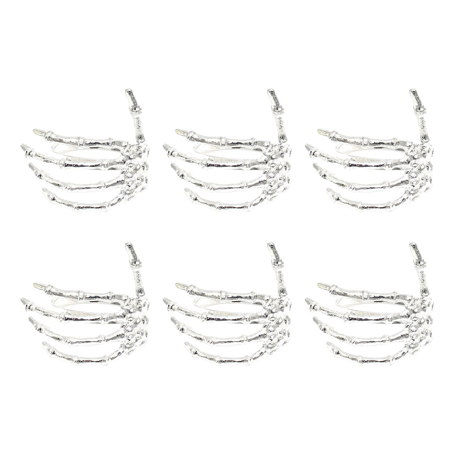 Wine Tableware Halloween Napkin Buckle Ghost Hand Napkin Ring Alloy Napkin Ring Silver